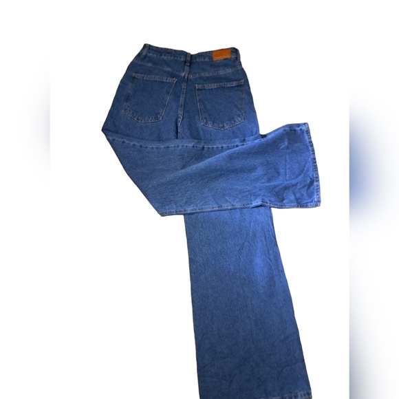 LUNENDER BRAZIL high waist wide leg jeans cut out waistband grunge EMO EU 40 - Picture 3 of 14